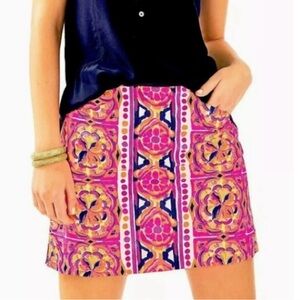 Lilly Pulitzer Marigold Skort in Pink Fusions Rock House. Size 12